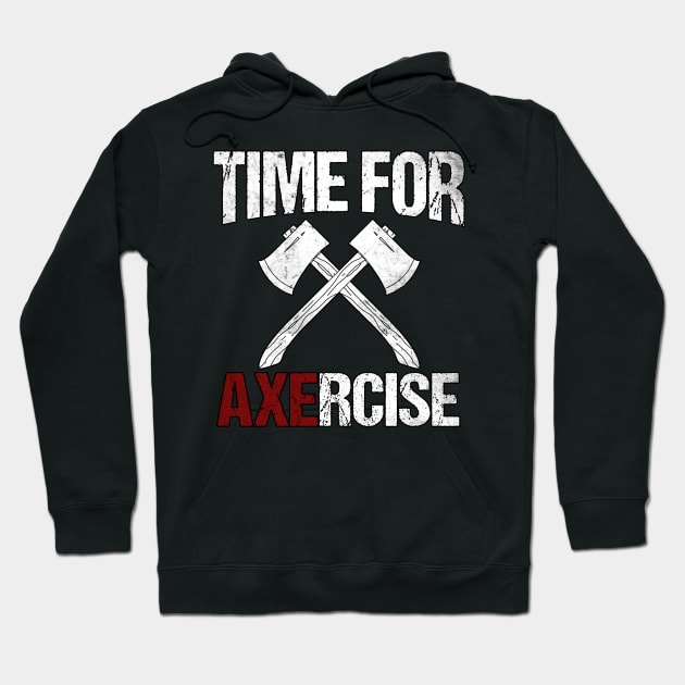 Funny Axe Throwing Pun Hoodie by MGO Design